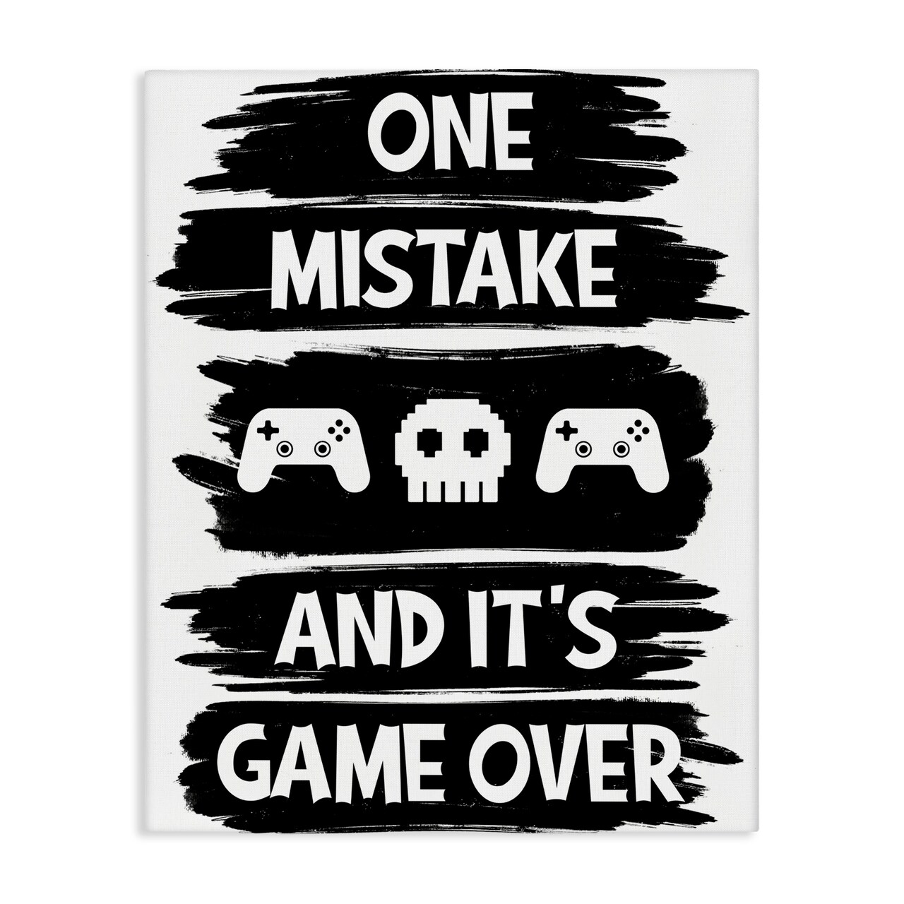 Stupell Industries One Mistake It's Game Over Canvas, design by Marcus Prime